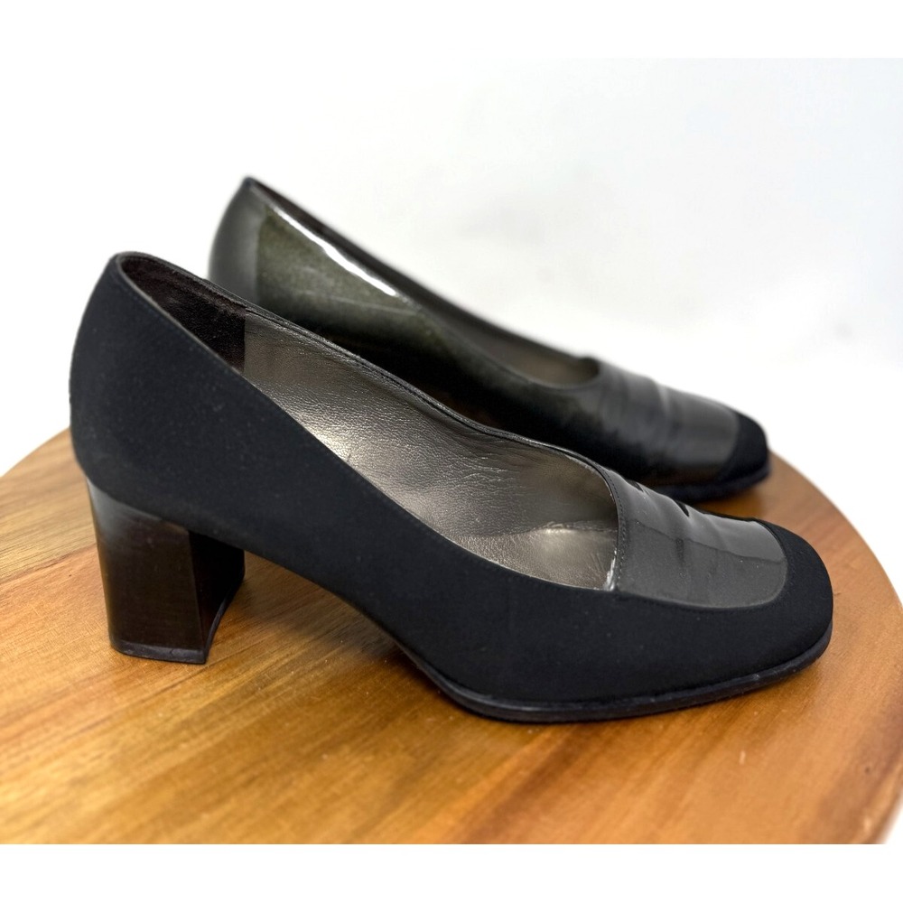 Peter‎ Kaiser Pumps Womens Colorblock Black Patent Leather Block Heel Size 5.5 3